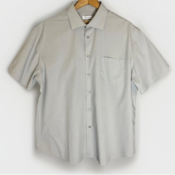 Calvin Klein Other - Vintage Calvin Klein Wrinkle Resistant Mens XL Gray Button Up Short Sleeve Shirt